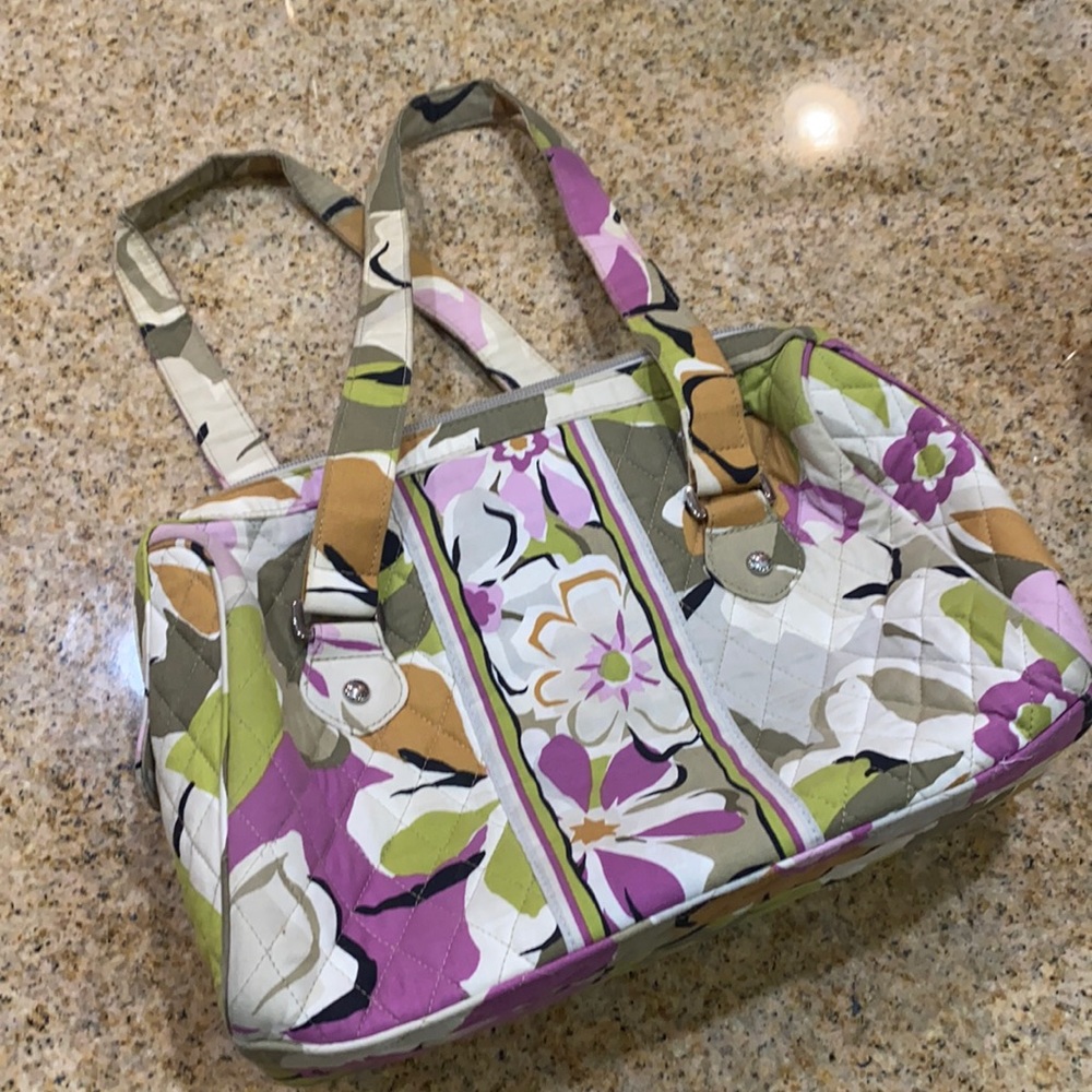 Vera Bradley bag. Floral- purple, grey, green etc
